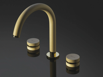 MYRING BEIGE GOLD - FMR0112A - 3 hole countertop washbasin tap by Rubinetteria Giulini - view 2